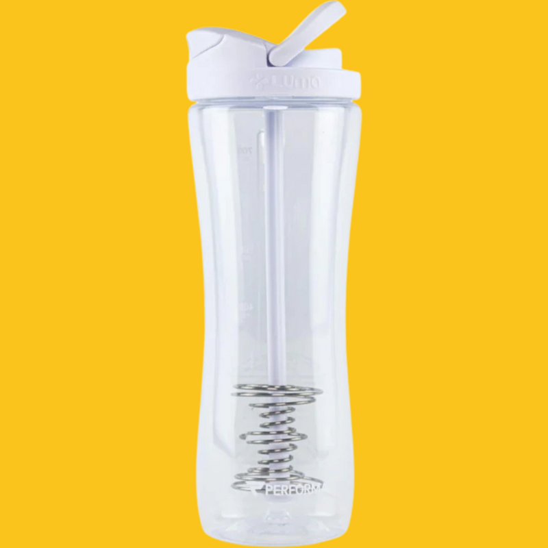 SHAKER PERFORMA TRANSPARENTE TAPA BLANCA 28 OZ LUMA SHAKER BOTLE
