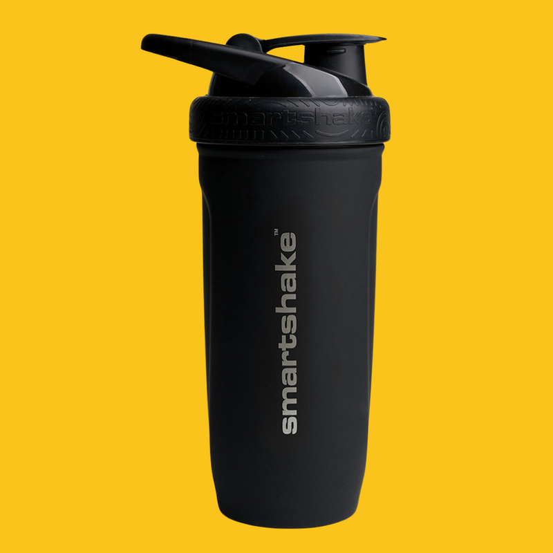 REFORCE SHAKER NEGRO 30 OZ 900 ML DE ACERO INOXIDABLE SMARTSHAKE
