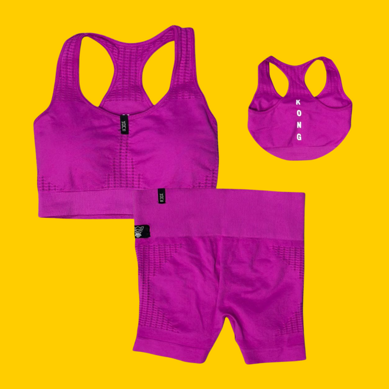 CONJUNTO DEPOTIVO KONG VIBES ROSA FIUSHA UNITALLA KONG CLOTHING