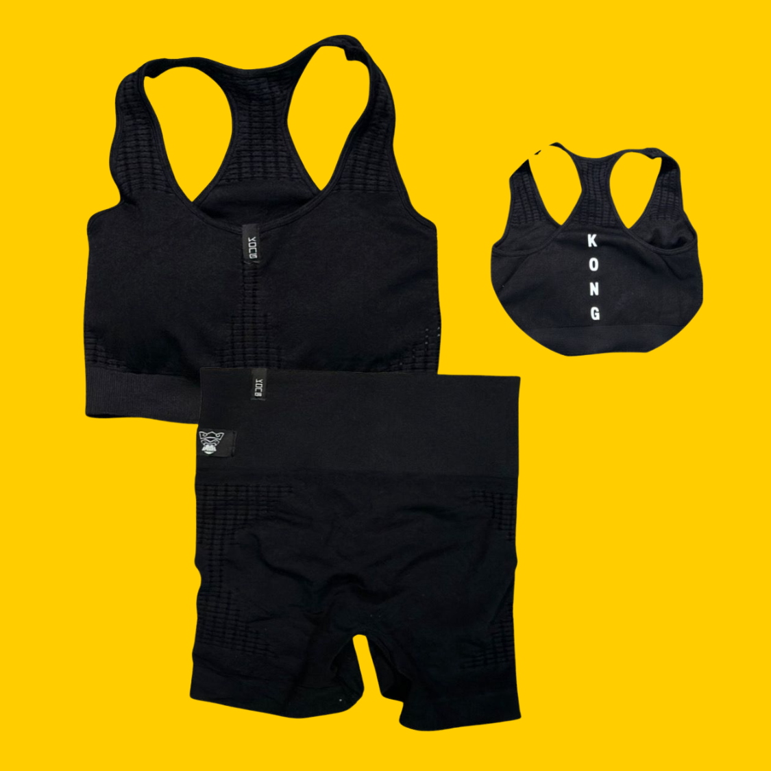 CONJUNTO DEPOTIVO KONG VIBES NEGRO UNITALLA KONG CLOTHING