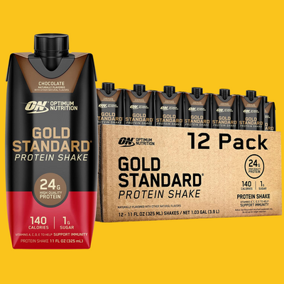 GOLD STANDARD PROTEIN SHAKE (BEBIBLE) 12 PACK OPTIMUM NUTRITION