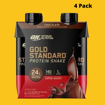 GOLD STANDARD PROTEIN SHAKE (BEBIBLE) 4 PACK OPTIMUM NUTRITION
