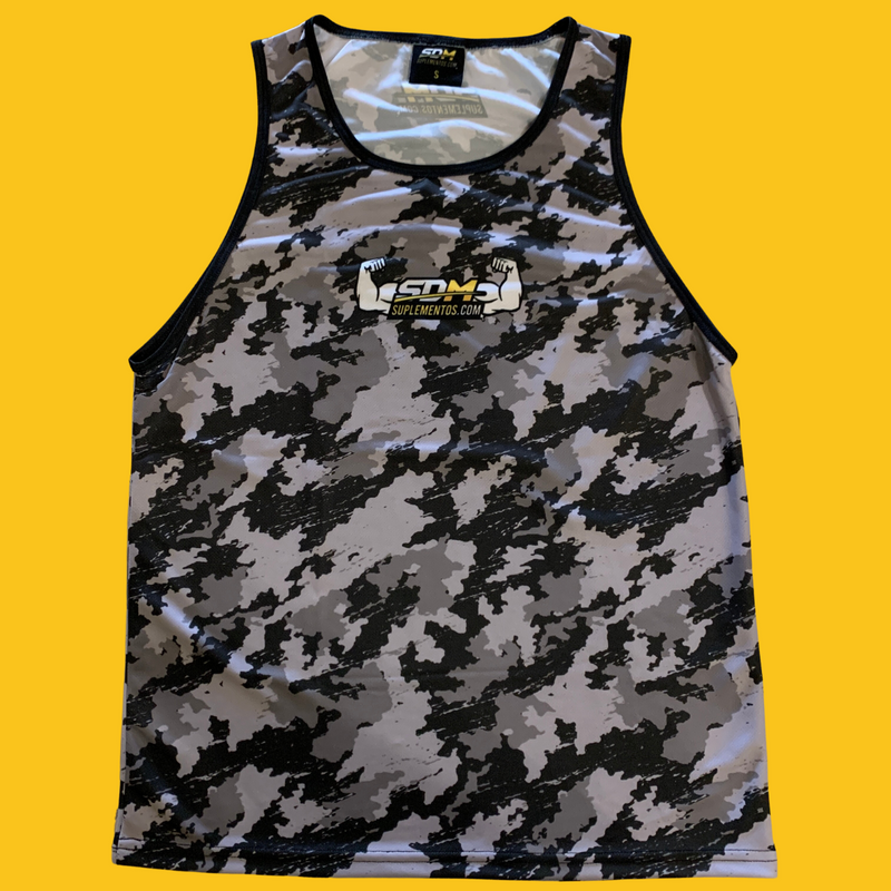 PLAYERA TANK TIRANTES GREY CAMO SUBLIMADA SDMWEAR