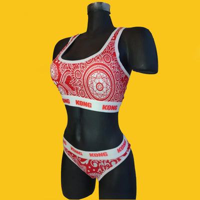 COORDINADO INTERIOR MUJER ROJO KONG CLOTHING