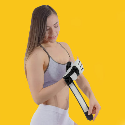 GUANTE PARA PESAS BLANCO DE PIEL NEOSPORTS