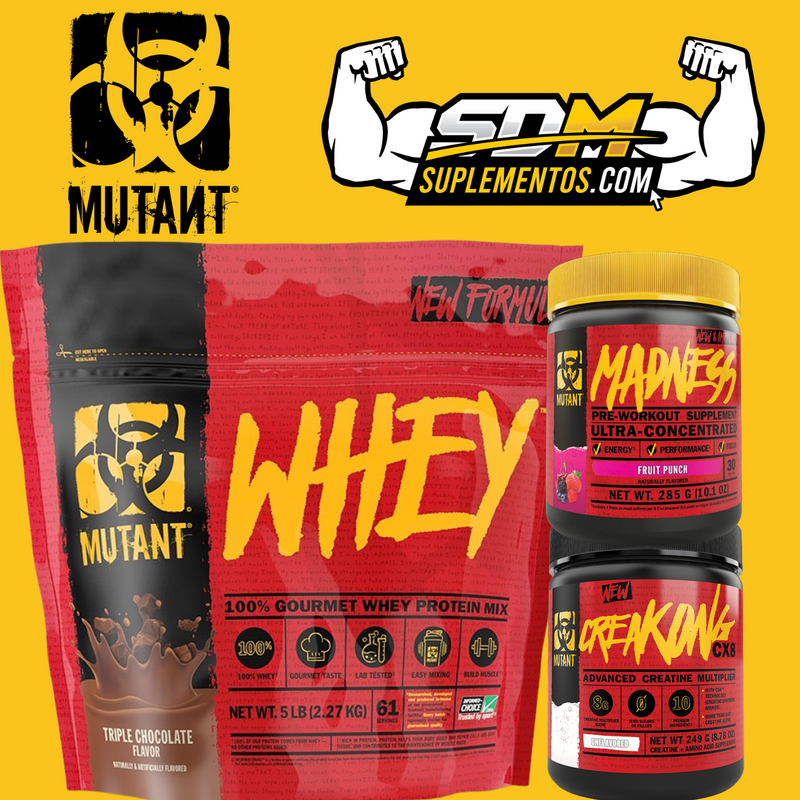 COMBO MUTANT PROTEINA CREATINA PRE ENTRENO ENVIO GRATIS