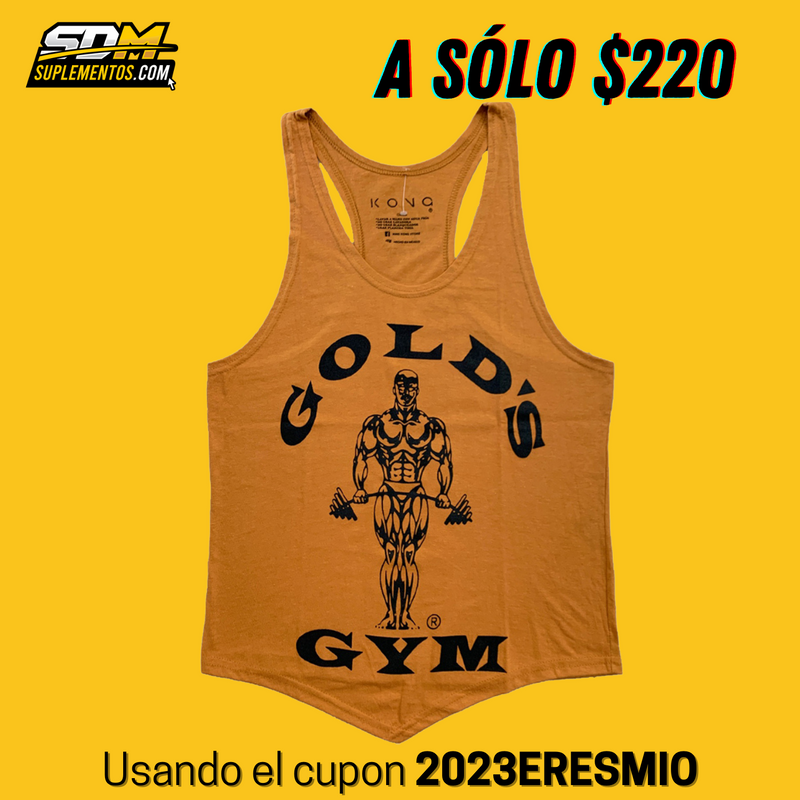PLAYERA OLIMPICA GOLDS GYM KONG CLOTHING