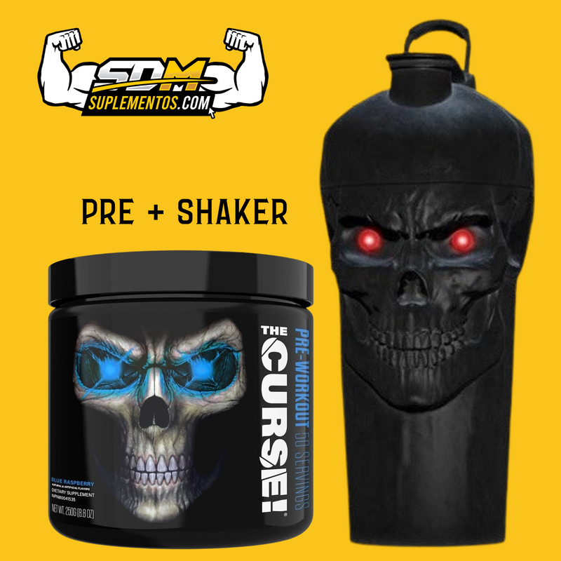 COMBO THE CURSE 50 SERV + SHAKER SKULL THE CURSE 24 OZ JNX SPORTS