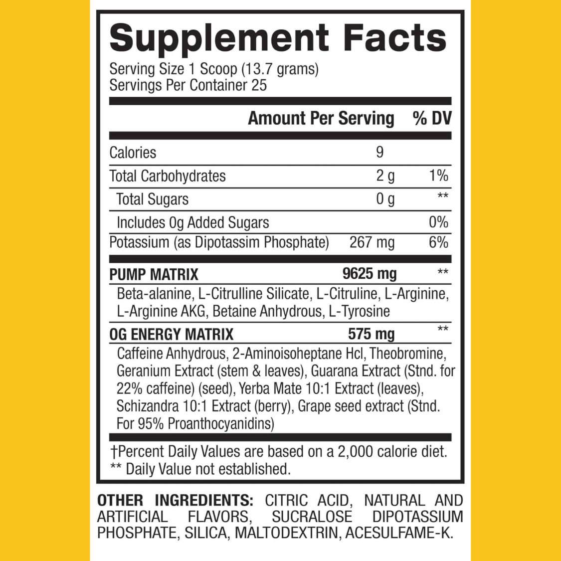 1 M.R. THE OG FORMULA PRE WORKOUT 25 SERV  BPI SPORTS