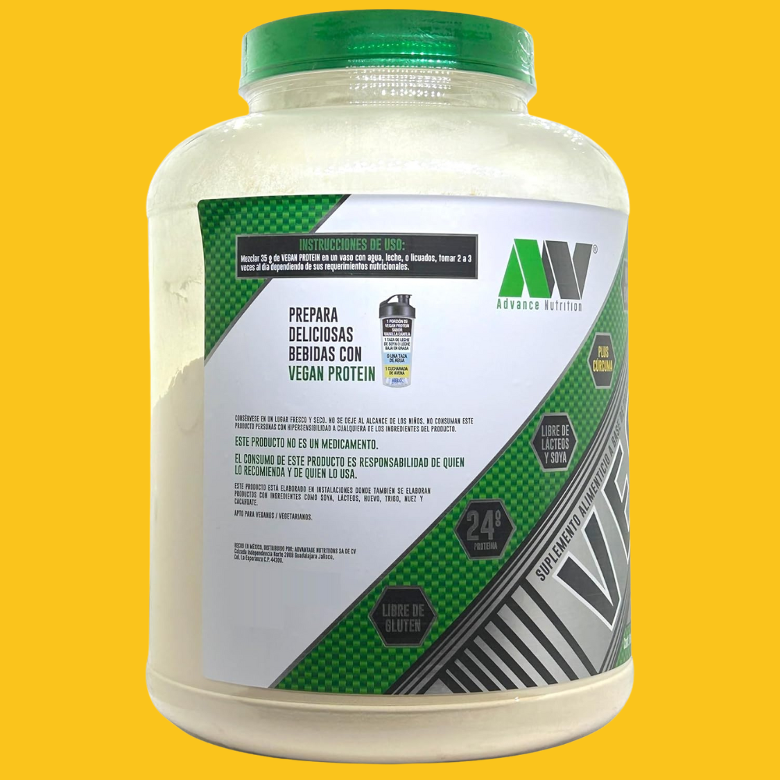 HYDROTEIN VEGAN 4.4 LBS ADVANCE NUTRITION - SDMsuplementos.com