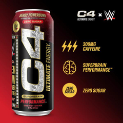 C4 ULTIMATE ENERGY™ X WWE®  ENERGY DRINK ZERO SUGAR INDIVIDUAL 16 OZ CELLUCOR