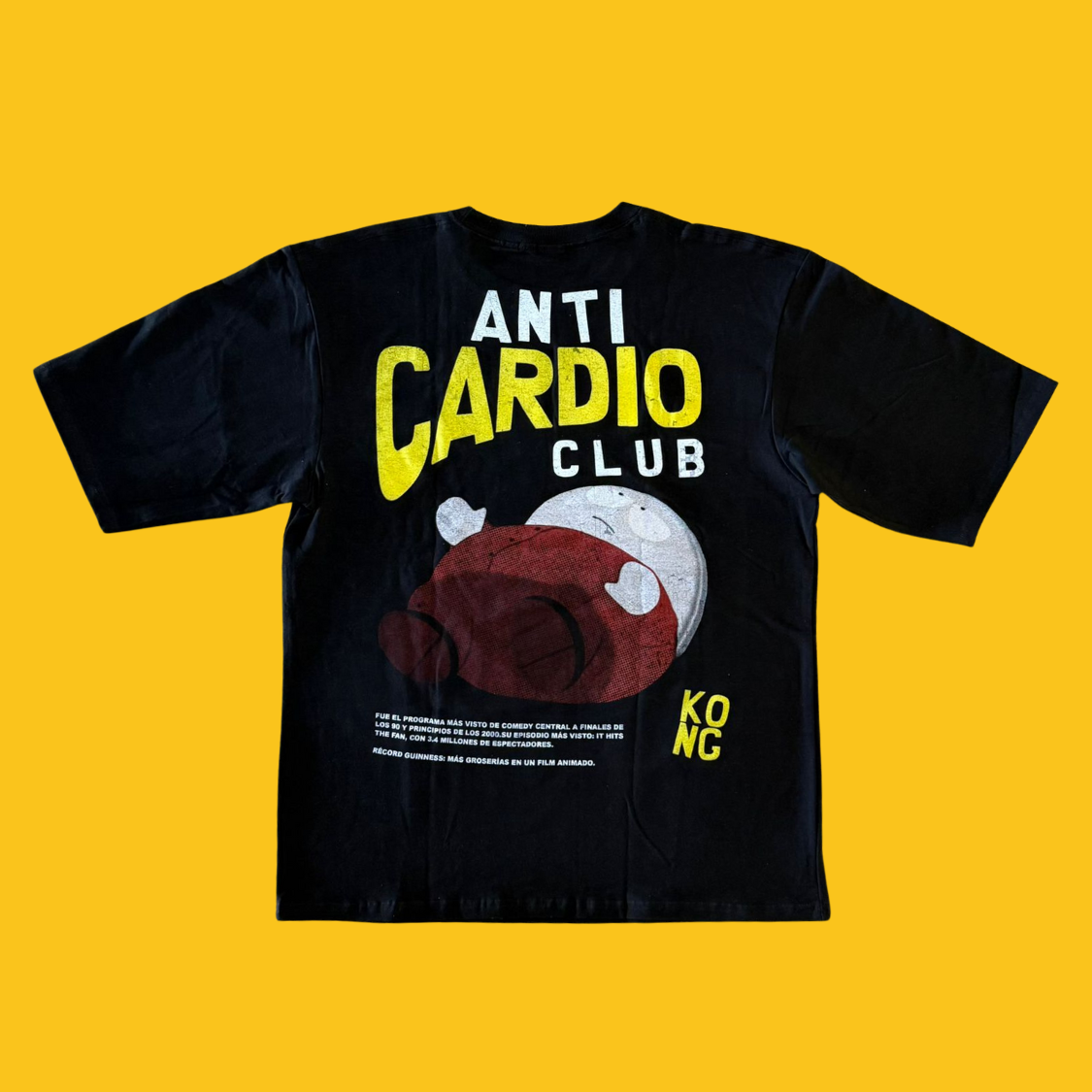 PLAYERA OVERSIZE CARTMAN ANTICARDIO CLUB SOUTH PARK KONG CLOTHING