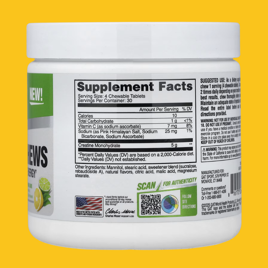 CREATINA CHEWS 30 SERV GAT SPORT - SDMsuplementos.com