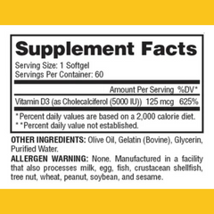 VITAMINA D3 125MCG 60 CAPSULAS EVOGEN