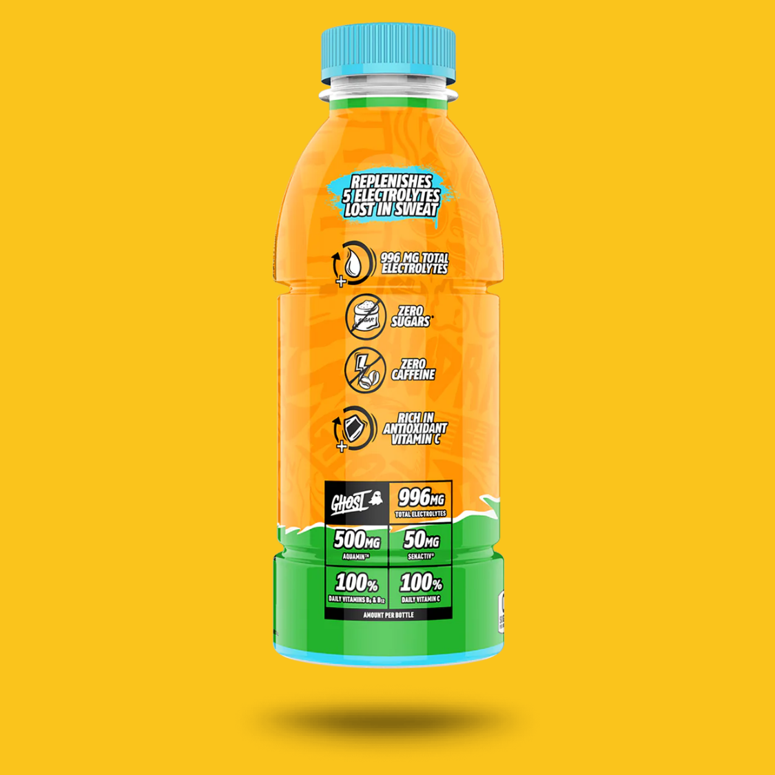 GHOST HYDRATION DRINK ZERO CAFEINA 16 OZ INDIVIDUAL GHOST LIFESTYLE