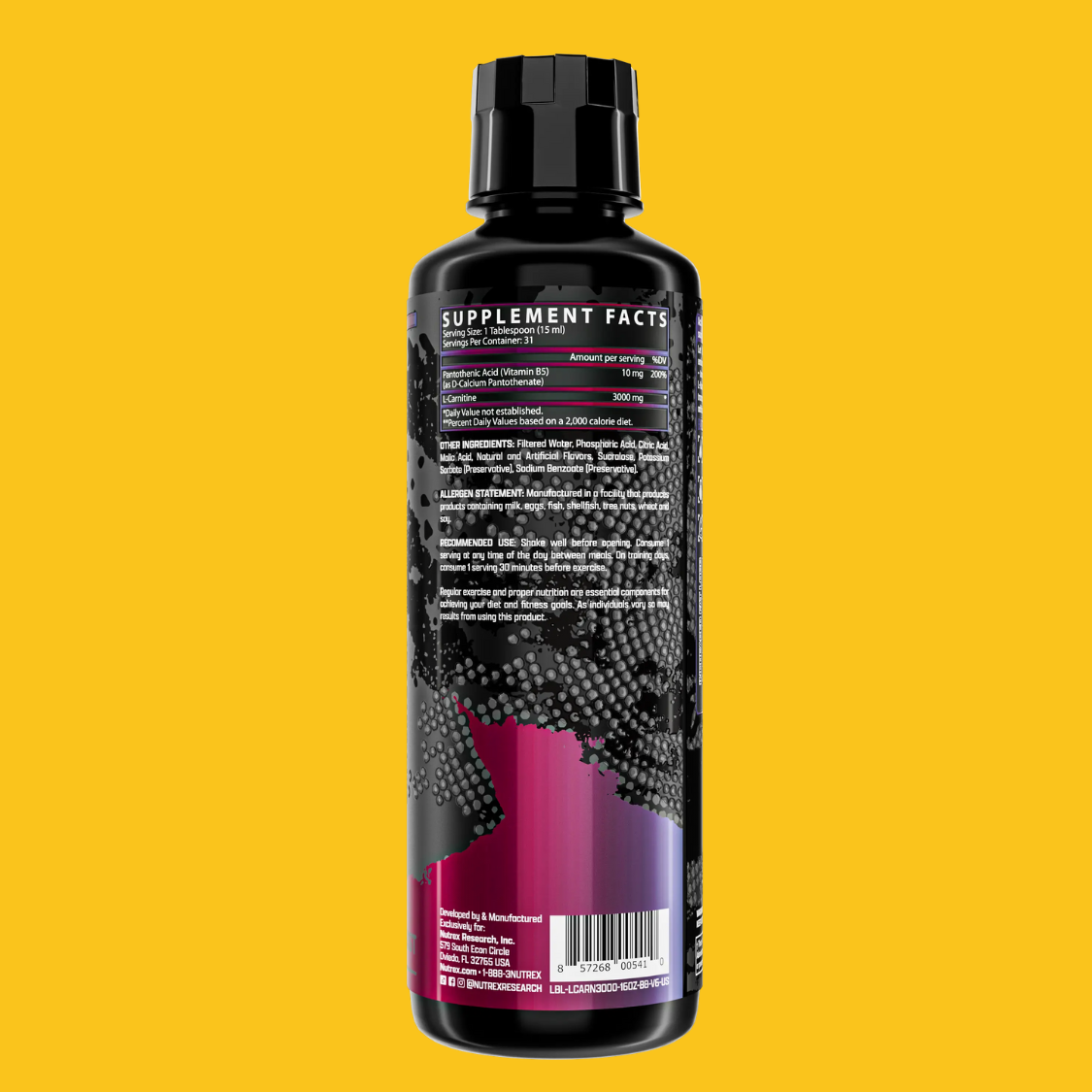 CARNITINA LIQUIDA NUTREX 3000 16OZ SDM Suplementos CARNITINA LIQUIDA NUTREX 3000 16OZ SDM Suplementos