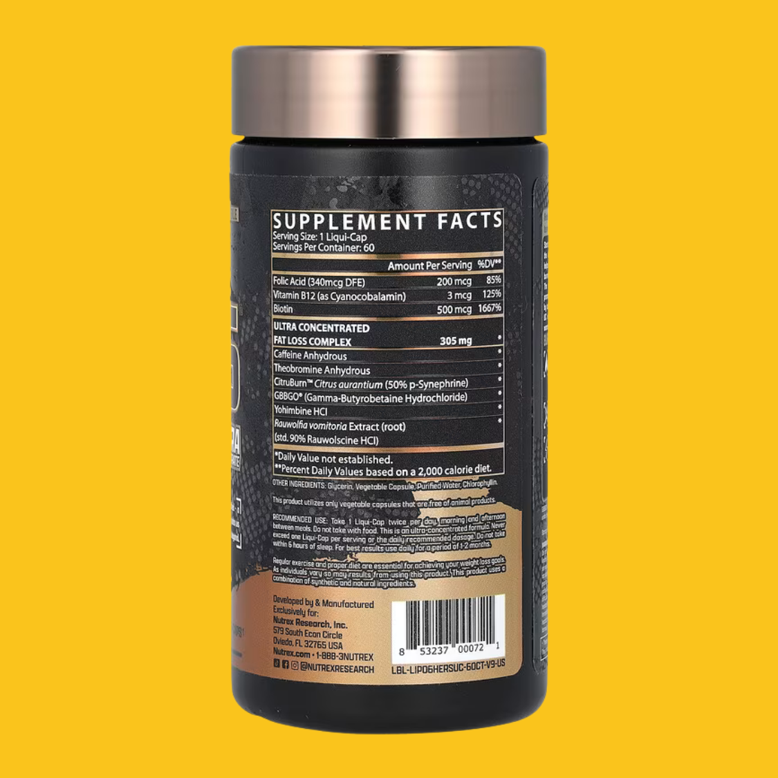 LIPO 6 BLACK HERS ULTRA CONCENTRADO 60 CAPS NUTREX - SDMsuplementos.com