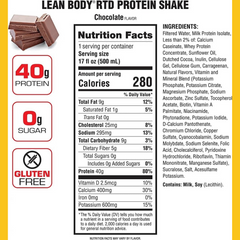 LEAN BODY PROTEIN SHAKE (BEBIBLE) INDIVIDUAL 500ML LABRADA