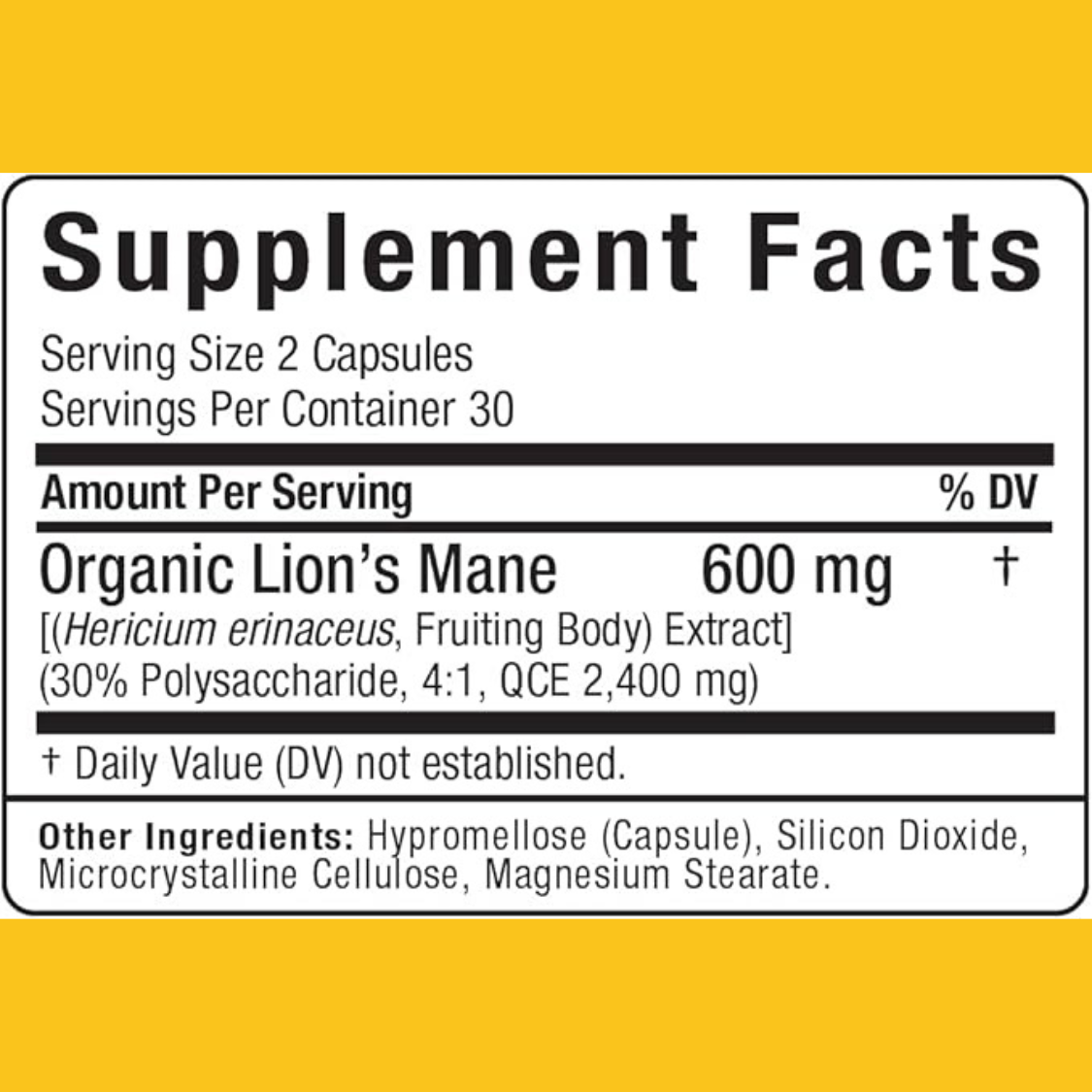 LION'S MANE 600MG 60 CAPS ALLMAX
