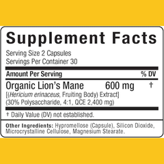 LION'S MANE 600MG 60 CAPS ALLMAX