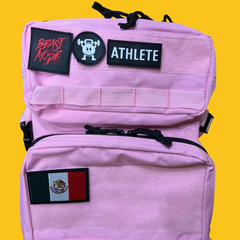 MOCHILA TACTICA FIT ROSA PASTEL MUCLEFIT - SDMsuplementos.com