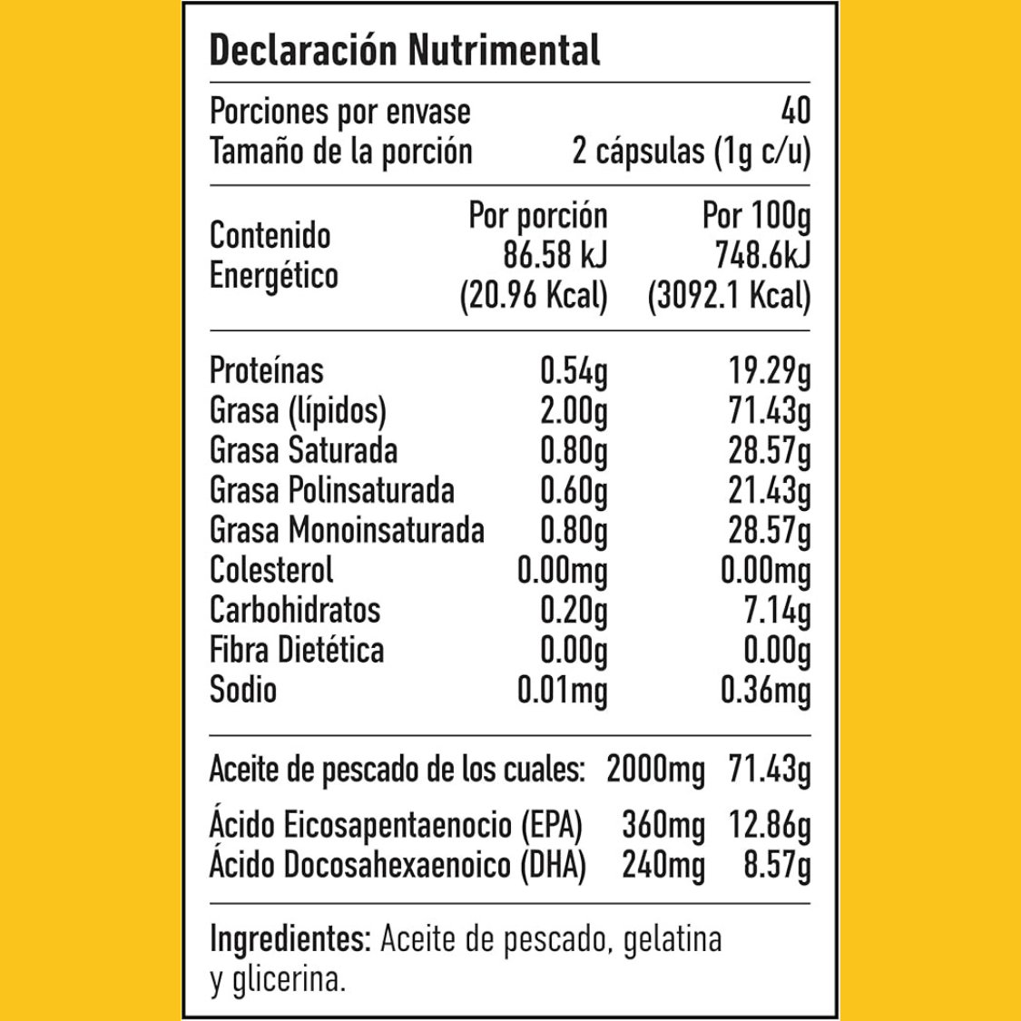 OMEGA 3 EPA + DHA 80 TABS HUMÁNIMO