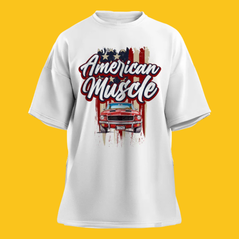 PLAYERA AMERICAN MUSCLE OVERSIZED T-SHIRT DRAGON PHARMA