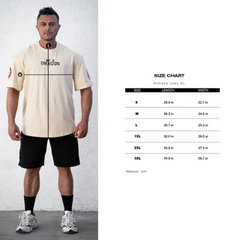 PLAYERA OVERSIZED BE A DRAGON CREMA DRAGON PHARMA