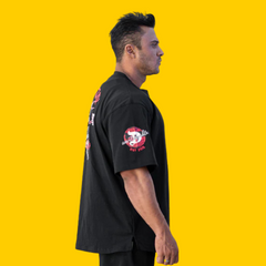 PLAYERA OVERSIZED BE A DRAGON NEGRO DRAGON PHARMA