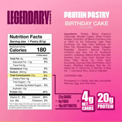 BARRA DE PROTEINA INDIVIDUAL BIRTHDAY CAKE 61 GMS LEGENDARY