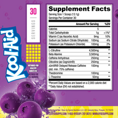 LOADED PRE WORKOUT KOOL AID GRAPE 30 SERV RYSE
