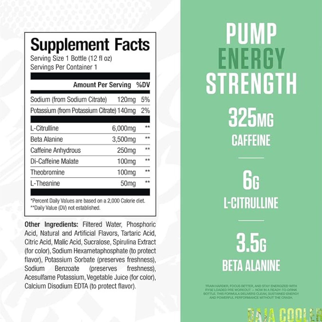 RYSE LOADED PRE ENERGY DRINK ZERO SUGAR 12 OZ INDIVIDUAL