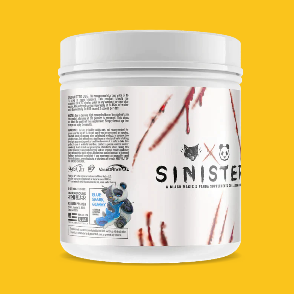 SINISTER XTREME PRE WORKOUT 40 SERV PANDA SUPPLEMENTS