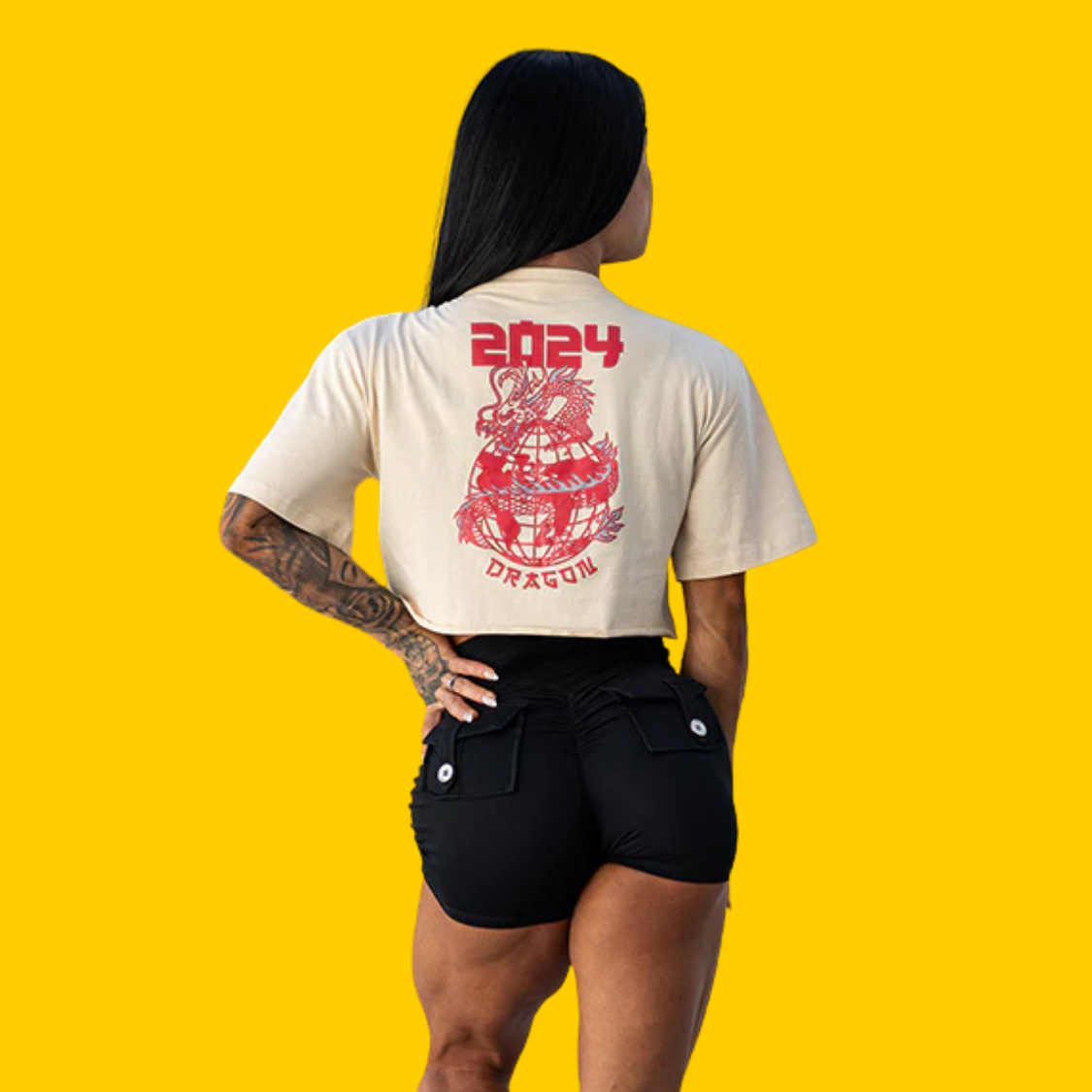 TOP CORTO OVERSIZED BE A DRAGON CREMA DRAGON PHARMA