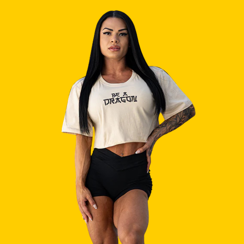 TOP CORTO OVERSIZED BE A DRAGON CREMA DRAGON PHARMA