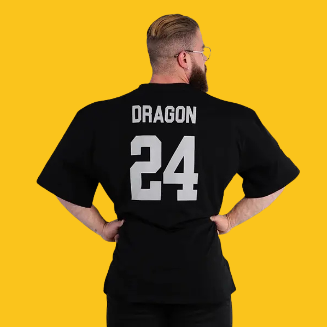 PLAYERA OVERSIZED ATHLETIC DEPT NEGRO DRAGON PHARMA - SDMsuplementos.com
