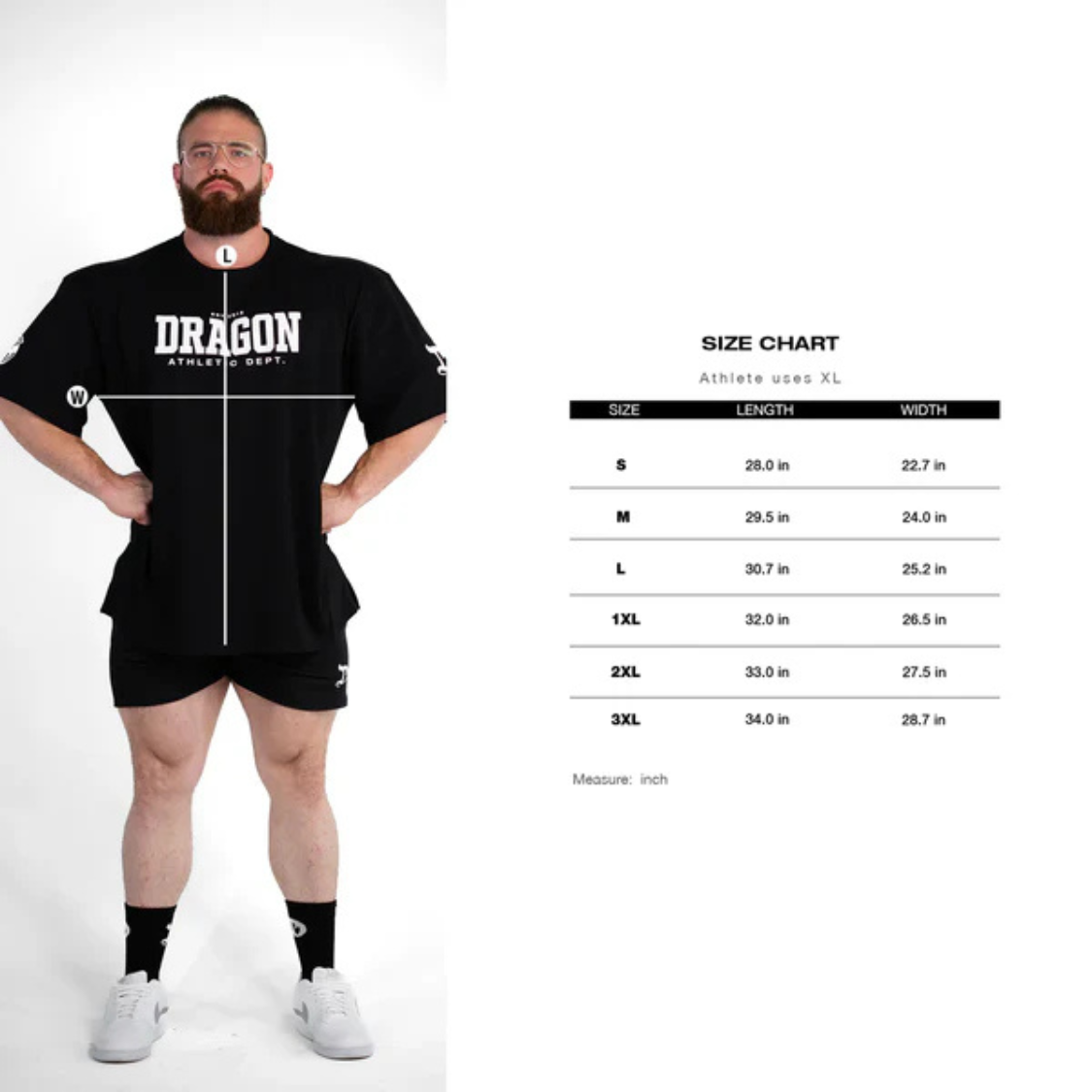 PLAYERA OVERSIZED ATHLETIC DEPT NEGRO DRAGON PHARMA - SDMsuplementos.com