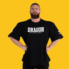 PLAYERA OVERSIZED ATHLETIC DEPT NEGRO DRAGON PHARMA - SDMsuplementos.com