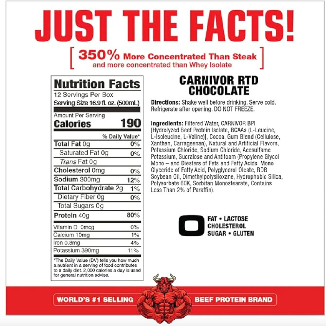 CARNIVOR PROTEIN SHAKE (BEBIBLE) INDIVIDUAL MUSCLEMEDS