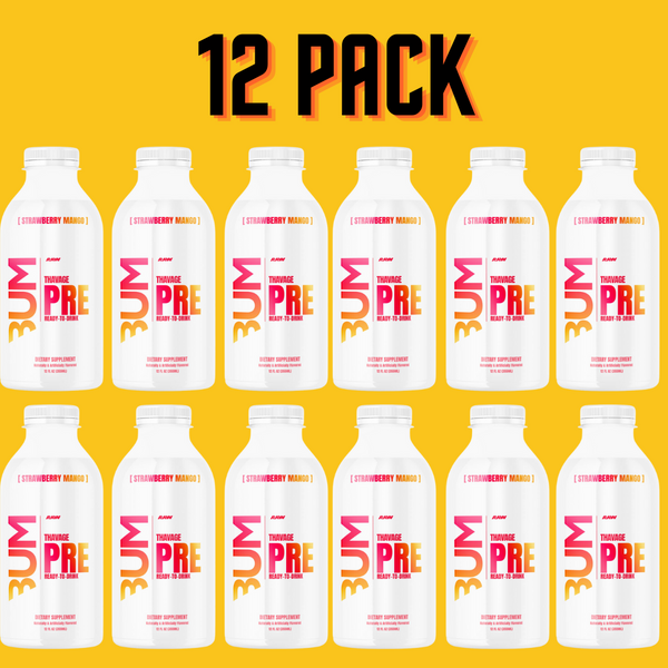 THAVAGE DRINK PRE WORKOUT RTD 12 OZ 12 PACK CBUM X RAW NUTRITION