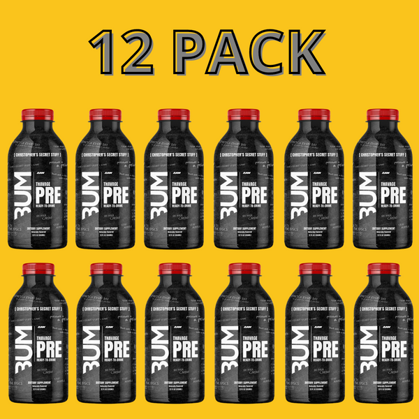 THAVAGE DRINK PRE WORKOUT RTD 12 OZ 12 PACK CBUM X RAW NUTRITION