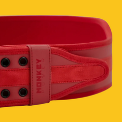CINTURON PARA PESAS NY POWER  ROJO MONKEY POWER