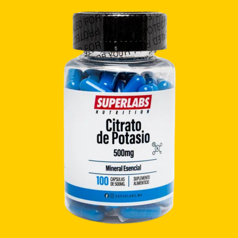 CITRATO DE POTASIO 500 MG 100 CAPS SUPERLABS NUTRITION