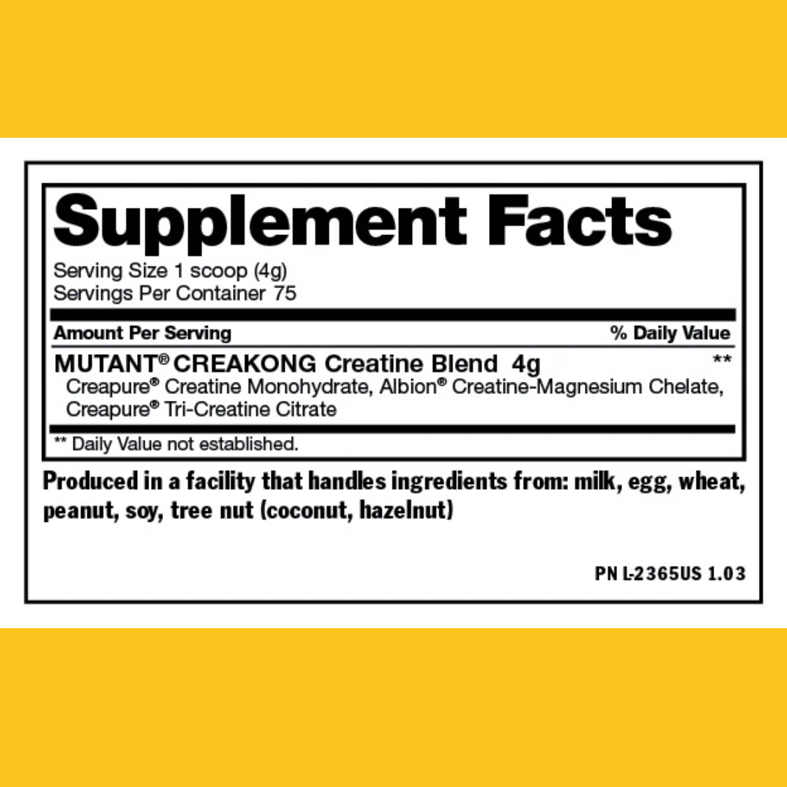 CREAKONG 75 SERV 300 GMS MUTANT - SDMsuplementos.com