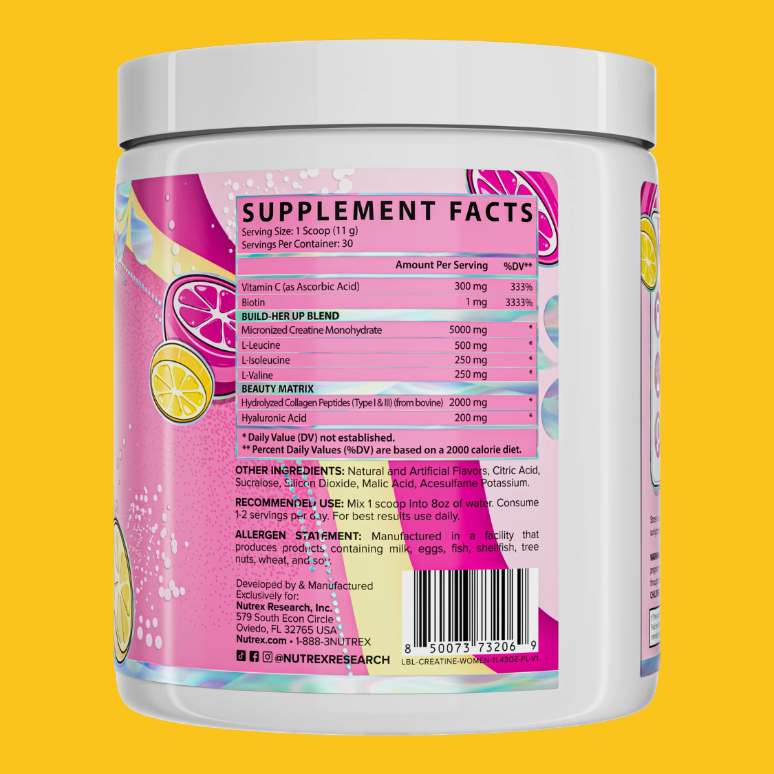 CREATINE FOR WOMEN + BOOTY & BEAUTY 300 GMS NUTREX - SDMsuplementos.com