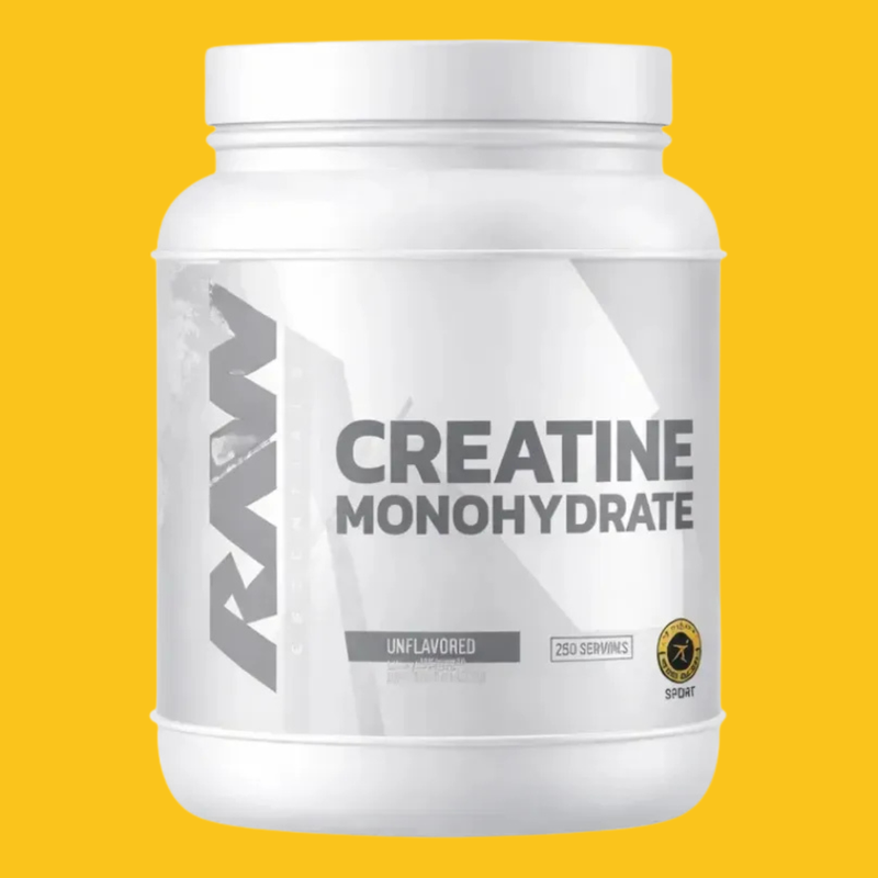 CREATINE MONOHYDRATE 250 SERV 1.275 GMS RAW NUTRITION - SDMsuplementos.com