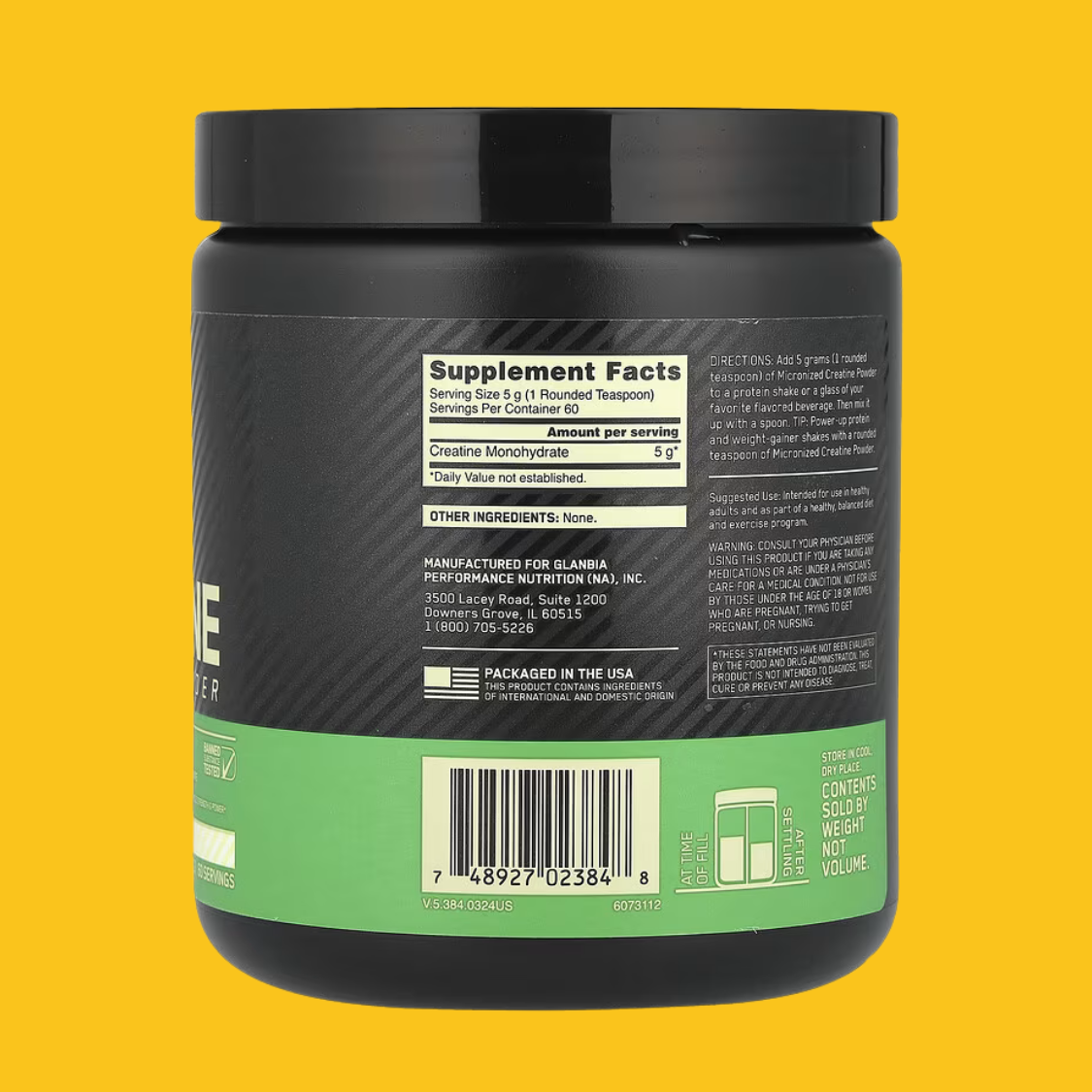 CREATINE POWDER MICRONIZED 300 GMS OPTIMUM NUTRITION