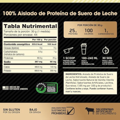 GOLD STANDARD 100% ISOLATE 3 LBS OPTIMUM NUTRITION - SDMsuplementos.com