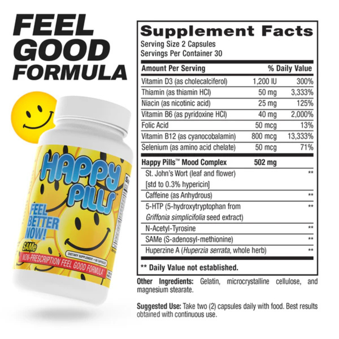 HAPPY PILLS 60 CAPS BRAIN PHARMA