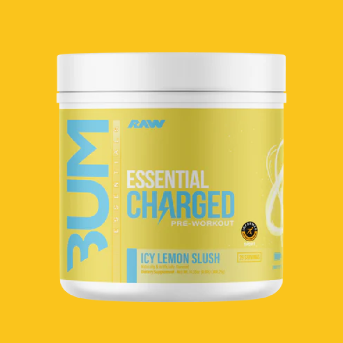 ESSENTIAL CHARGED PRE WORKOUT 25 SERV CBUM X RAW NUTRITION